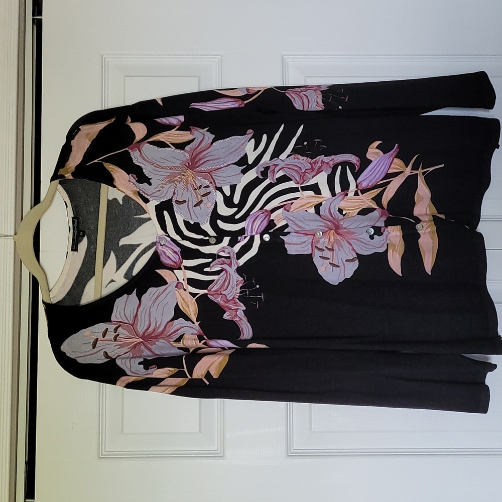COPY - Pierri  size 3X button down sweater with beading.